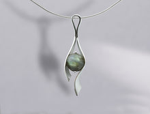 Load image into Gallery viewer, Labradorite and Lapis Lazuli pendant in sterling silver by Joryel Vera, style P6131 - view 2