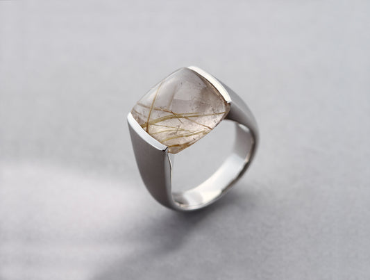 Labradorite and Lapis Lazuli ring in sterling silver by Joryel Vera, style R6100 - view 3