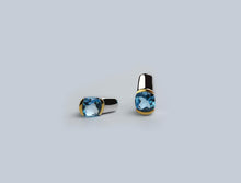Load image into Gallery viewer, Amethyst and Blue Topaz earrings in sterling silver by Joryel Vera, style E7776