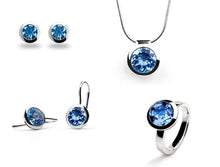 Load image into Gallery viewer, Blue Topaz and Green Quartz jewelry set in sterling silver by Joryel Vera