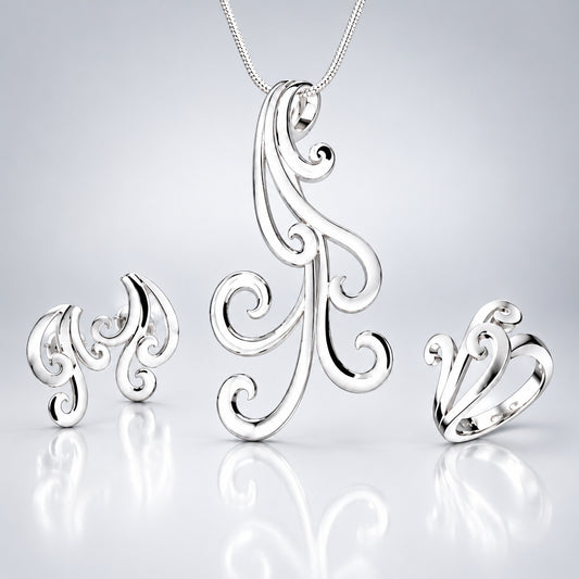 Sterling silver jewelry set by Joryel Vera