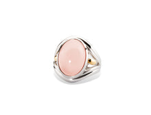 Load image into Gallery viewer, Rose Quartz ring in sterling silver by Joryel Vera, style R6106