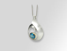 Load image into Gallery viewer, Amethyst and Blue Topaz pendant in sterling silver by Joryel Vera, style P7356 - view 3