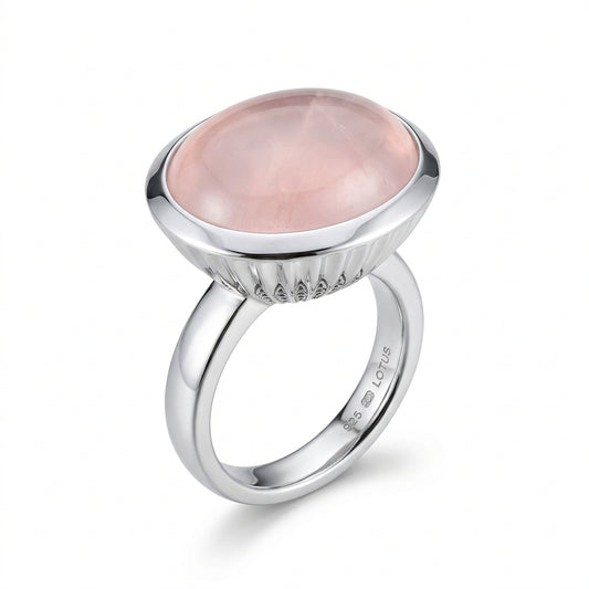 Rose Quartz ring in sterling silver by Joryel Vera, style R4734
