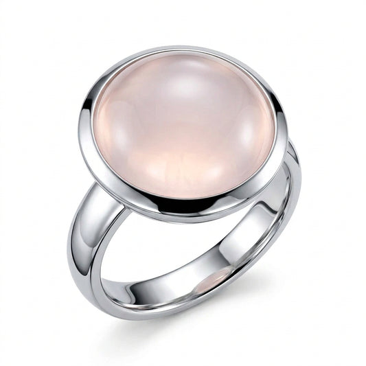 Rose Quartz ring in sterling silver by Joryel Vera, style R4734 - view 2