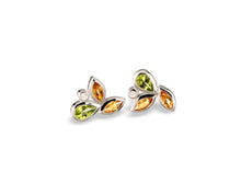 Load image into Gallery viewer, Citrine and Peridot earrings in sterling silver by Joryel Vera, style E4302 - view 2