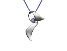 Load image into Gallery viewer, Amethyst and Blue Topaz pendant in sterling silver by Joryel Vera, style P5227 - view 4