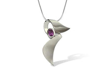 Load image into Gallery viewer, Amethyst and Blue Topaz pendant in sterling silver by Joryel Vera, style P5227 - view 5