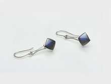 Load image into Gallery viewer, Labradorite and Lapis Lazuli earrings in sterling silver by Joryel Vera, style E7796 - view 3