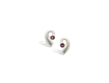 Load image into Gallery viewer, Amethyst and Blue Topaz earrings in sterling silver by Joryel Vera, style E1819 - view 4