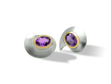 Load image into Gallery viewer, Amethyst and Blue Topaz earrings in sterling silver by Joryel Vera, style E9337