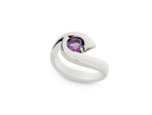Load image into Gallery viewer, Amethyst and Blue Topaz ring in sterling silver by Joryel Vera, style R6997