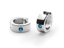 Load image into Gallery viewer, Amethyst and Blue Topaz earrings in sterling silver by Joryel Vera, style E2384 - view 2
