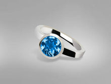 Load image into Gallery viewer, Amethyst and Blue Topaz ring in sterling silver by Joryel Vera, style R3328