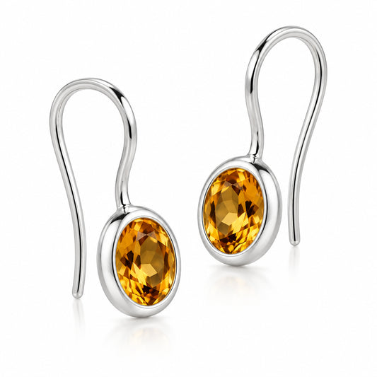 Amethyst and Blue Topaz earrings in sterling silver by Joryel Vera, style E3183 - view 2
