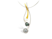 Load image into Gallery viewer, Cultured Pearl and South Sea Pearl pendant in sterling silver by Joryel Vera - view 3