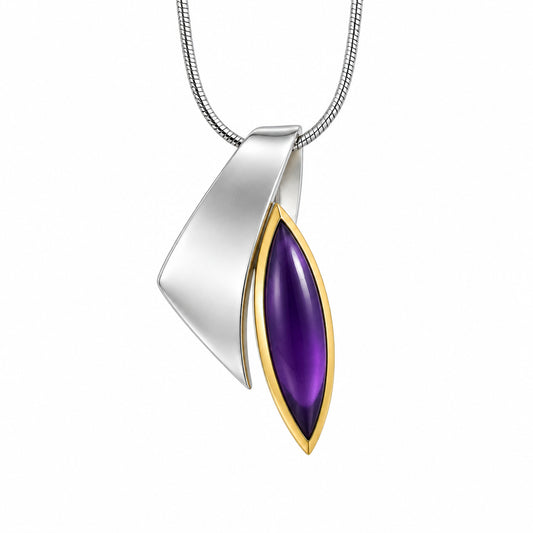 Chrysoprase and Peach Moonstone pendant in sterling silver by Joryel Vera, style P6287 - view 2