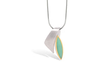 Load image into Gallery viewer, Chrysoprase and Peach Moonstone pendant in sterling silver by Joryel Vera, style P6287 - view 2