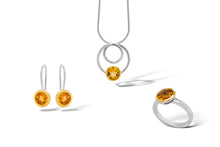 Load image into Gallery viewer, Citrine and Blue Topaz jewelry set in sterling silver by Joryel Vera, style SET425 - view 2