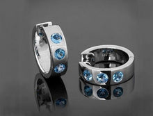 Load image into Gallery viewer, Amethyst and Blue Topaz earrings in sterling silver by Joryel Vera, style E1841 - view 2