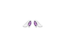 Load image into Gallery viewer, Amethyst and Blue Topaz earrings in sterling silver by Joryel Vera, style E9290