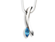 Load image into Gallery viewer, Amethyst and Blue Topaz pendant in sterling silver by Joryel Vera, style P6118 - view 2