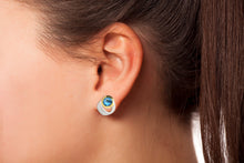 Load image into Gallery viewer, Amethyst and Blue Topaz earrings in sterling silver by Joryel Vera, style E9291 - view 2