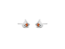 Load image into Gallery viewer, Blue Topaz and Emerald earrings in sterling silver by Joryel Vera, style E3940 - view 12