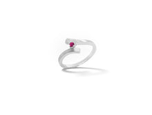 Load image into Gallery viewer, Blue Sapphire and Diamond ring in sterling silver by Joryel Vera, style R7462