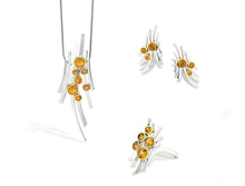 Load image into Gallery viewer, Garnet and London Blue Topaz jewelry set in sterling silver by Joryel Vera, style N101 - view 4