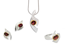Load image into Gallery viewer, Amethyst and Blue Topaz jewelry set in sterling silver by Joryel Vera, style SET439