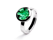 Load image into Gallery viewer, Blue Topaz and Green Amethyst ring in sterling silver by Joryel Vera, style R3329 - view 2