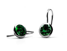 Load image into Gallery viewer, Blue Topaz and Green Amethyst earrings in sterling silver by Joryel Vera, style E3140 - view 3