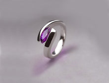 Load image into Gallery viewer, Amethyst and Garnet ring in sterling silver by Joryel Vera, style R3264