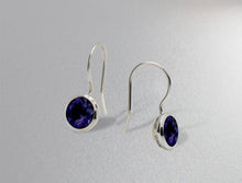 Load image into Gallery viewer, Amethyst and Blue Topaz earrings in sterling silver by Joryel Vera, style E3183 - view 8