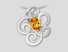 Load image into Gallery viewer, Amethyst and Blue Topaz pendant in sterling silver by Joryel Vera, style P6493 - view 3