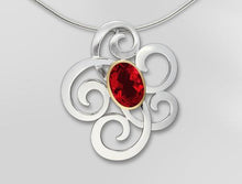 Load image into Gallery viewer, Amethyst and Blue Topaz pendant in sterling silver by Joryel Vera, style P6493 - view 4
