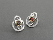 Load image into Gallery viewer, Amethyst and Blue Topaz earrings in sterling silver by Joryel Vera, style E7810 - view 3