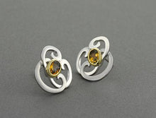 Load image into Gallery viewer, Amethyst and Blue Topaz earrings in sterling silver by Joryel Vera, style E7810 - view 4