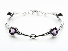 Load image into Gallery viewer, Amethyst and Blue Topaz bracelet in sterling silver by Joryel Vera, style B2388 - view 3