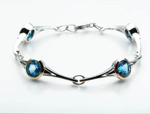Load image into Gallery viewer, Amethyst and Blue Topaz bracelet in sterling silver by Joryel Vera, style B2388