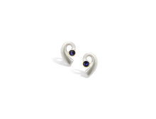 Load image into Gallery viewer, Amethyst and Blue Topaz earrings in sterling silver by Joryel Vera, style E1819 - view 3