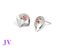 Load image into Gallery viewer, Pink Topaz jewelry set in sterling silver by Joryel Vera