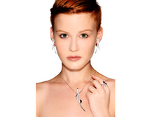 Load image into Gallery viewer, Blue Topaz and Garnet jewelry set in sterling silver by Joryel Vera, style P6104 - view 3