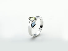 Load image into Gallery viewer, Blue Topaz and Iolite ring in sterling silver by Joryel Vera, style R3908