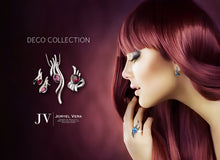 Load image into Gallery viewer, Amethyst and Blue Topaz jewelry set in sterling silver by Joryel Vera, style SET153