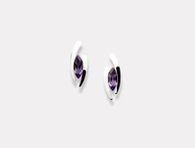 Load image into Gallery viewer, Amethyst and Sky Blue Topaz earrings in sterling silver by Joryel Vera, style E5100