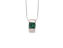 Load image into Gallery viewer, Green Quartz and London Blue Topaz pendant in sterling silver by Joryel Vera, style P3803 - view 2