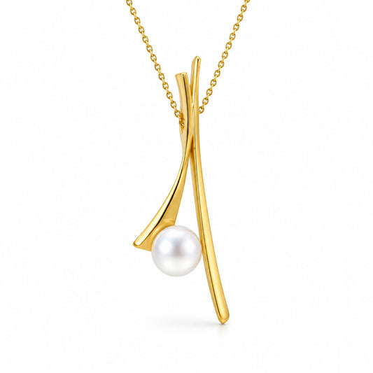 Pearl pendant in sterling silver by Joryel Vera, style P6715 - view 2