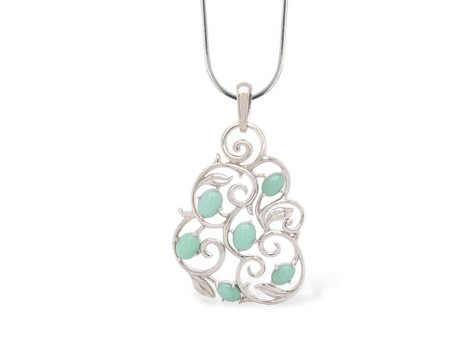 Opal pendant in sterling silver by Joryel Vera, style P7588 - view 2